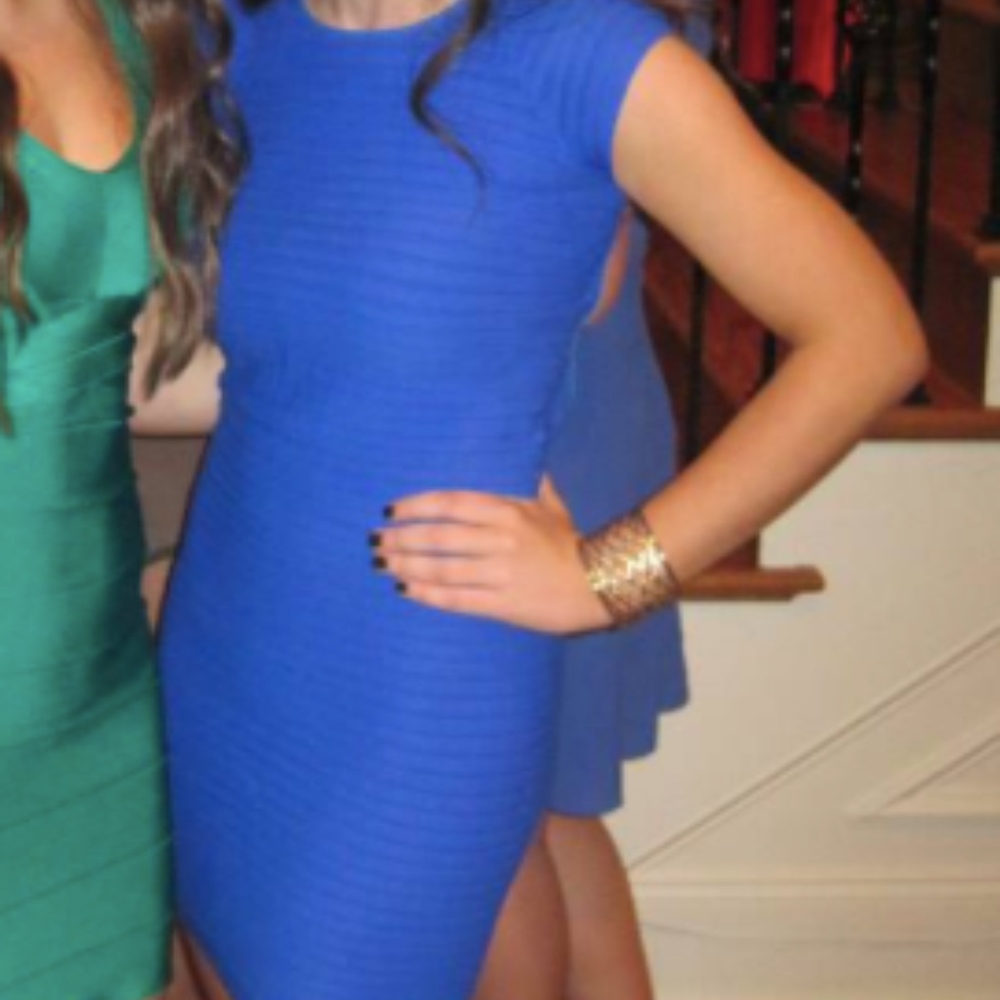 Bright Blue Bodycon Mini Dress
